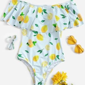 Lemon One-piece Swimsuit Size Small
